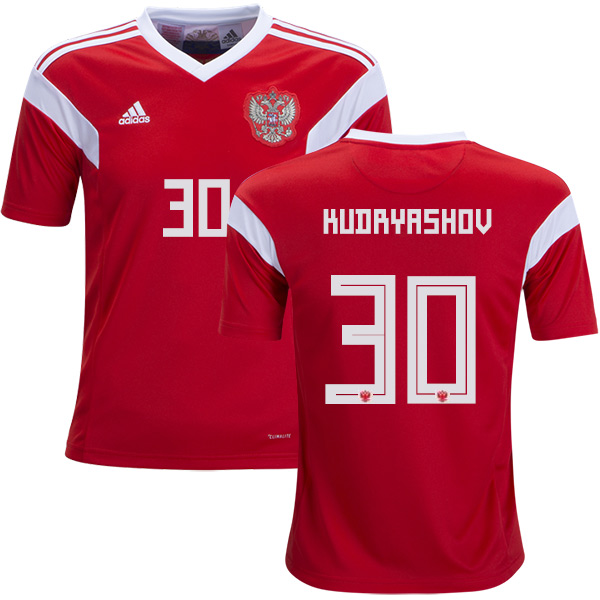 Russia #30 Kudryashov Home Kid Soccer Country Jersey - Click Image to Close